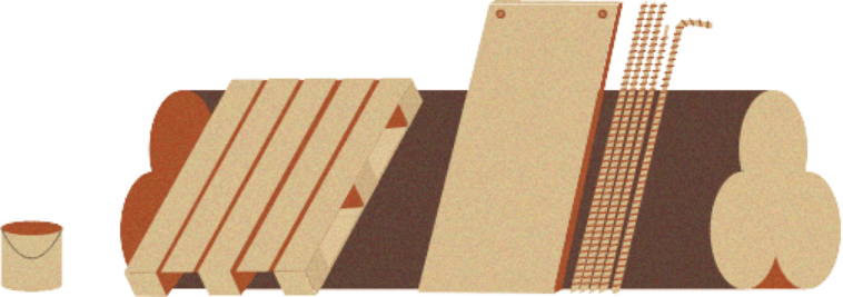 木頭廢棄物示意圖